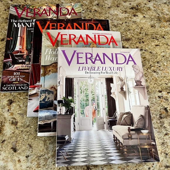 4 VERANDA MAGAZINES issues: 10/2011, 11-12/2012, 11-12/2017, 11-12/2019 - Picture 1 of 7